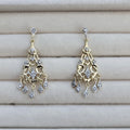 Antique Edwardian Diamond Chandelier Earrings | 14K Two-Tone Gold Drop Earrings