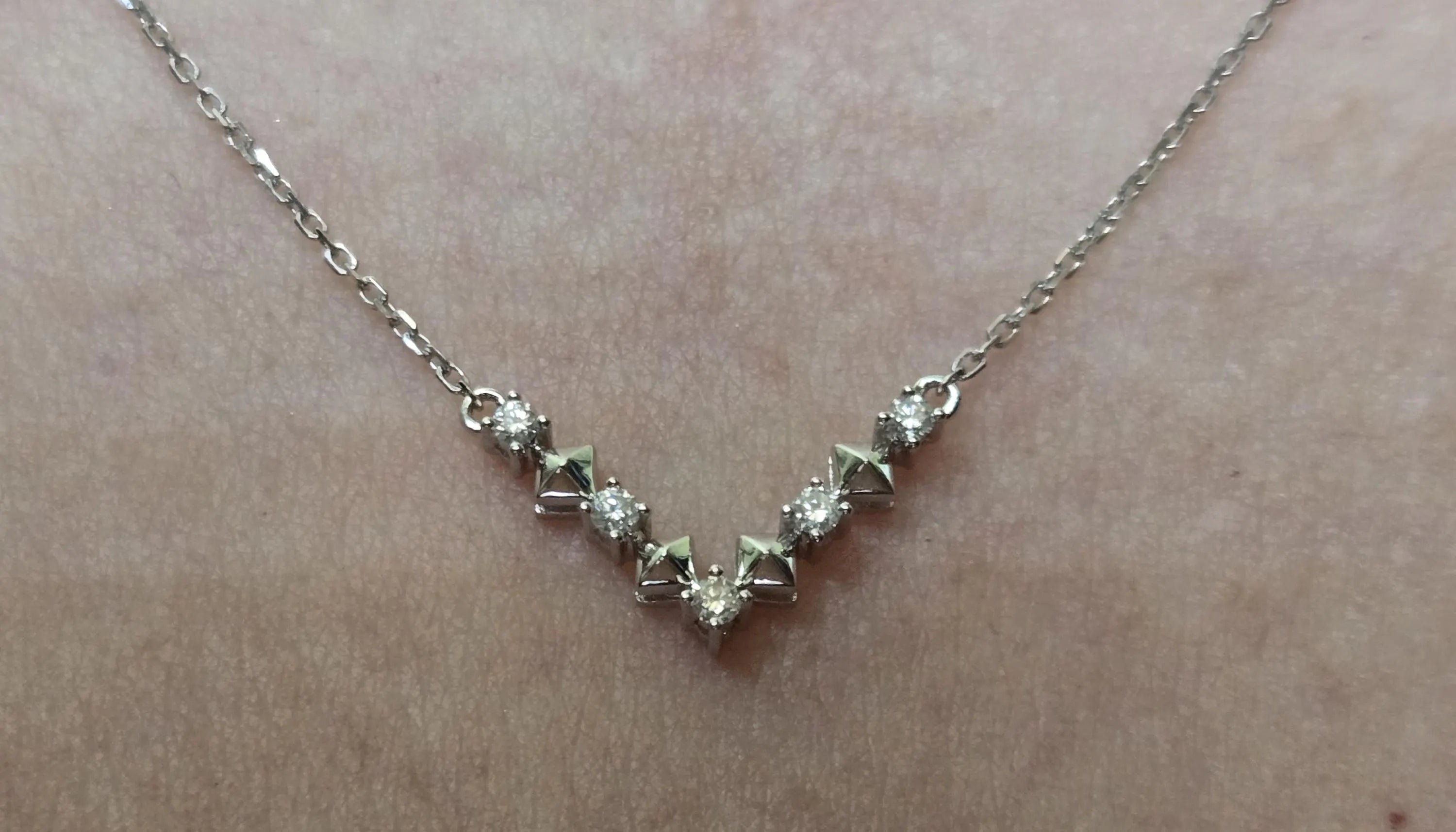Darry Ring DR Paris V Necklace worn on neck